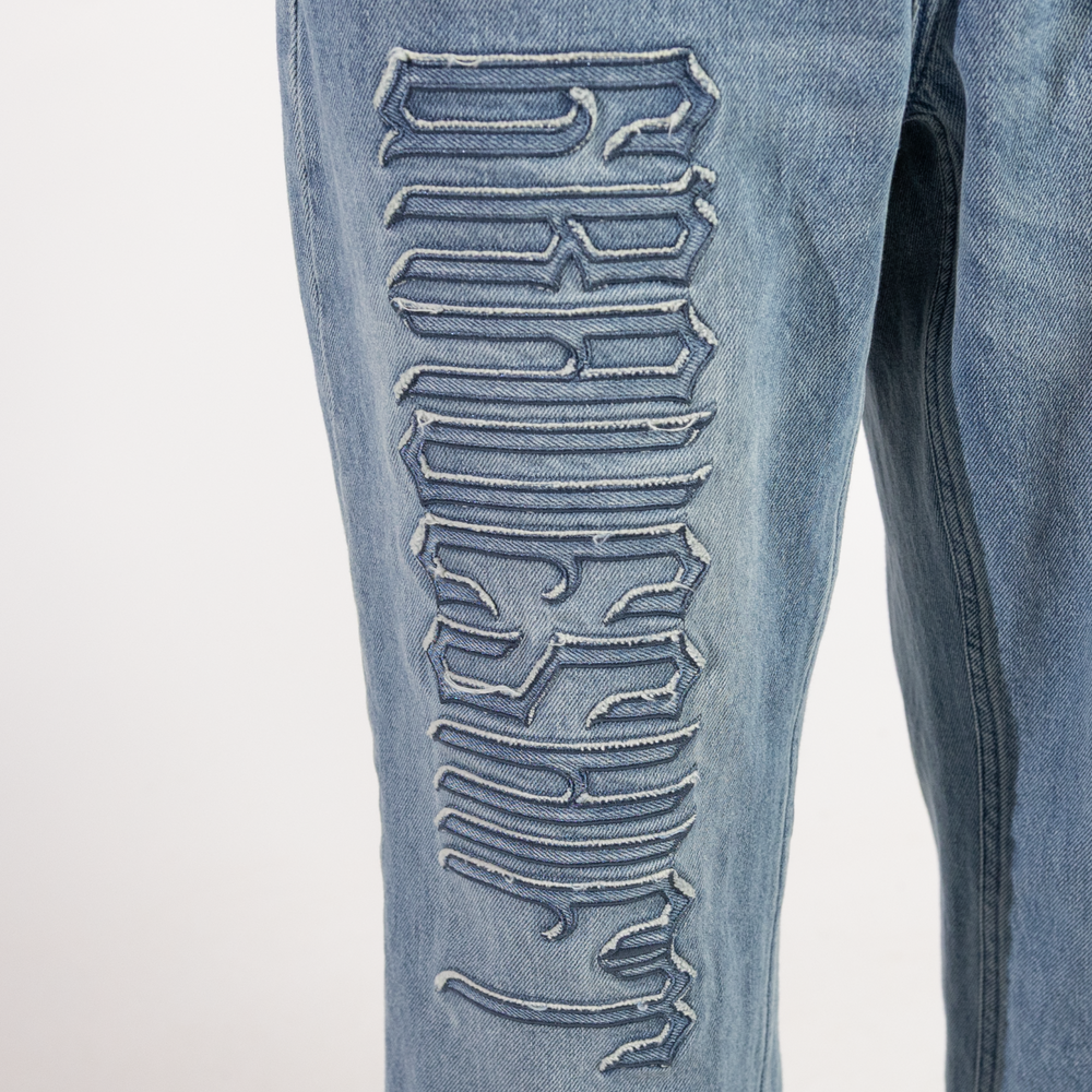
                      
                        Vertical Embroidered Jeans
                      
                    