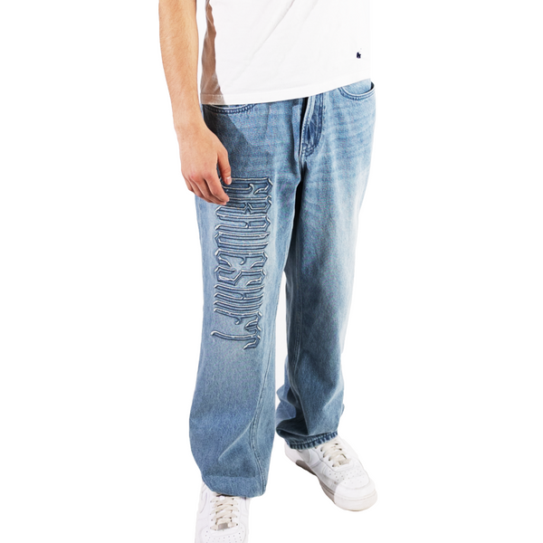 Vertical Embroidered Jeans